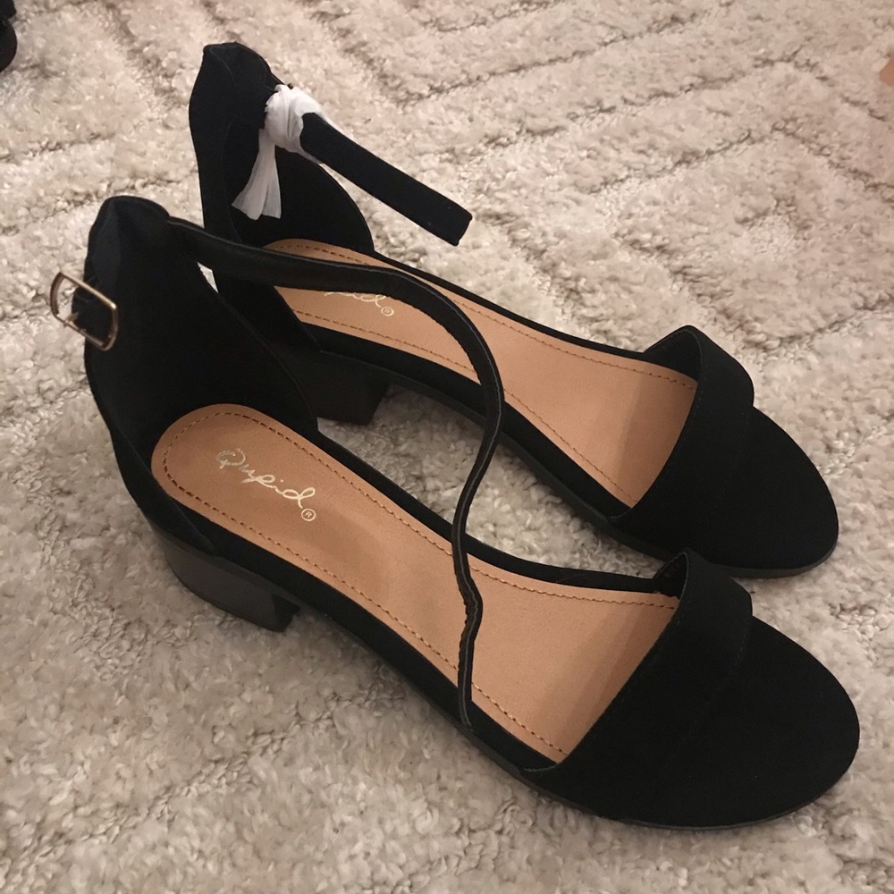 Qupid Block Heel Sandals